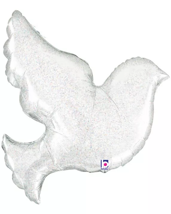 35124H_Шар_(34_86_см)_Фигура_Голубь_Серебро_Голография_1_шт